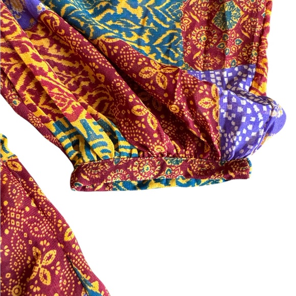 ZARA Multicolored Patchwork-Look Mini Dress, Size S. - Picture 7 of 12